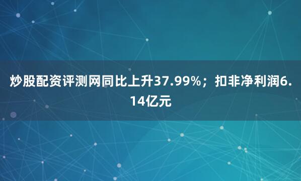炒股配资评测网同比上升37.99%；扣非净利润6.14亿元