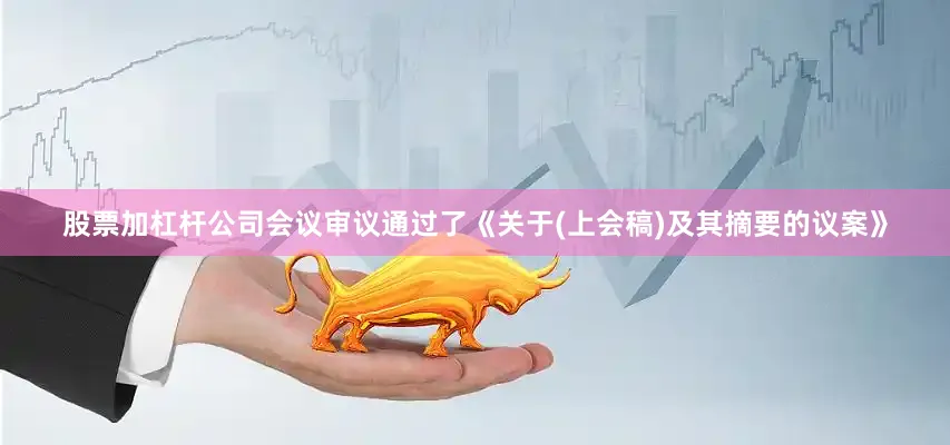 股票加杠杆公司会议审议通过了《关于(上会稿)及其摘要的议案》